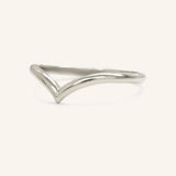 Drop V Solid Gold Ring