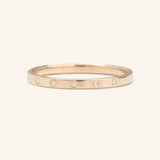 White Note Diamond Ring
