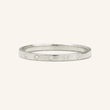 White Note Diamond Ring