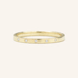 White Note Diamond Ring