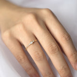Stardust Three Diamond Bezel Ring