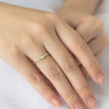 Stardust Three Diamond Bezel Ring
