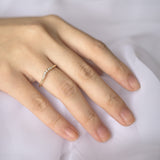 White Shade Diamond Curved Wedding Ring