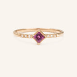 Fall in Bloom Rhodolite Garnet Diamond Ring