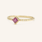 Fall in Bloom Rhodolite Garnet Diamond Ring