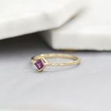 Fall in Bloom Rhodolite Garnet Diamond Ring