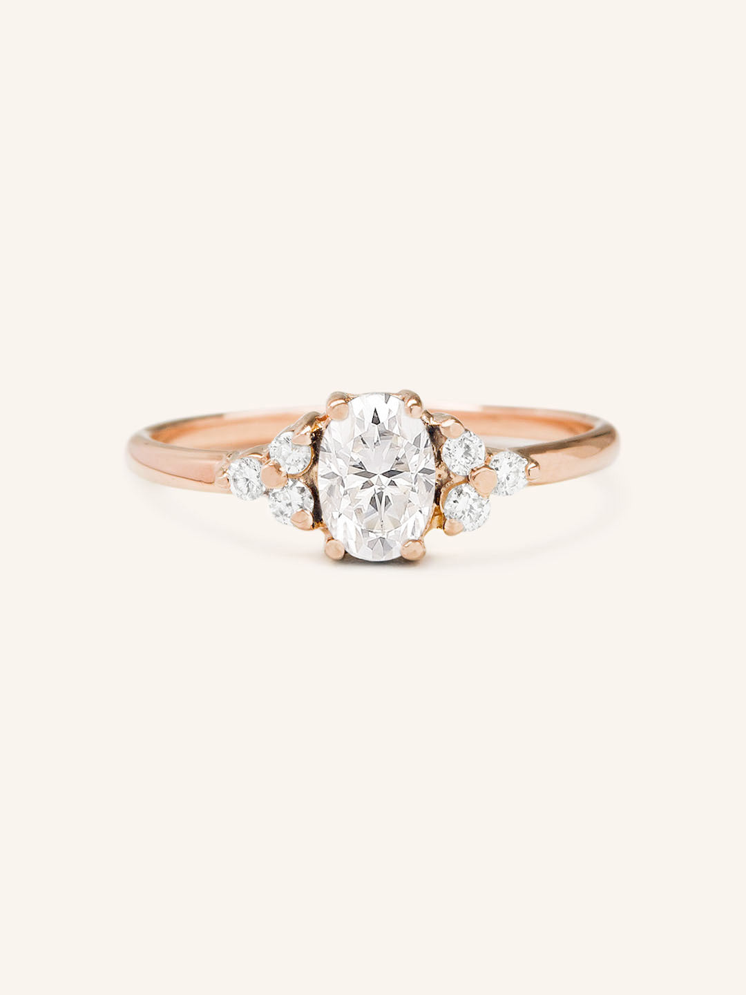 Blooms in Spring Oval Diamond Engagement Ring
