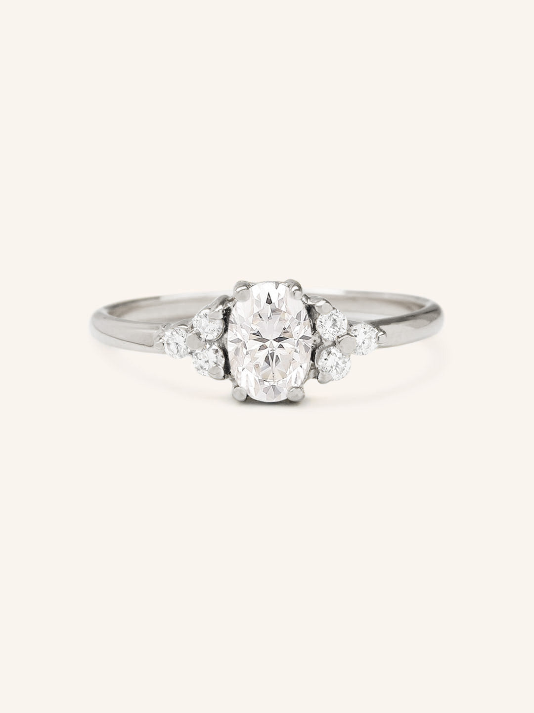 Blooms in Spring Oval Diamond Engagement Ring