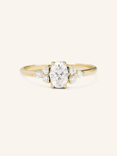 Blooms in Spring Oval Diamond Engagement Ring