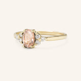 Blooms in Spring Oval Morganite Diamond Engagement Ring
