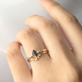 Night Sky Blue Sapphire Diamond Engagement Ring