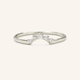 One and Only Curved Diamond Ring