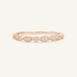 Petite Milgrain Diamond Half Eternity Ring