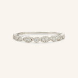 Petite Milgrain Diamond Half Eternity Ring