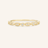 Petite Milgrain Diamond Half Eternity Ring