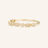 Petite Milgrain Diamond Half Eternity Ring