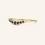 Blue Shade Sapphire Wedding Ring
