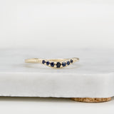 Blue Shade Sapphire Wedding Ring