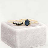 Blue Shade Sapphire Wedding Ring