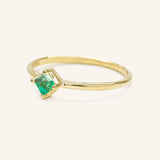 Farewell to Spring Emerald Ring