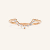 Large Curved Diamond Wedding Band