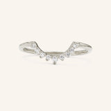 Large Curved Diamond Wedding Band