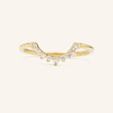 Large Curved Diamond Wedding Band