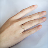 Large Curved Diamond Wedding Band