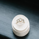 Large Curved Diamond Wedding Band