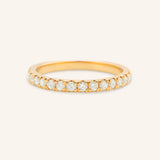 Evening White Half Eternity Diamond Wedding Ring