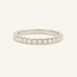 Evening White Half Eternity Diamond Wedding Ring