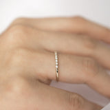 Evening White Half Eternity Diamond Wedding Ring