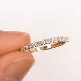 Evening White Half Eternity Diamond Wedding Ring