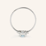 Whispering Spring Pear Aquamarine Ring