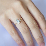 Whispering Spring Pear Aquamarine Ring