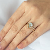 Whispering Spring Pear Aquamarine Ring