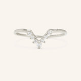 Blue Veil Diamond V Wedding Ring
