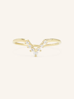 Blue Veil Diamond V Wedding Ring
