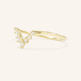Blue Veil Diamond V Wedding Ring