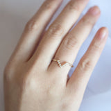 Blue Veil Diamond V Wedding Ring
