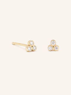 Autumn Gold Diamond Stud Earrings