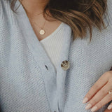 Navy Blazer Tag Necklace