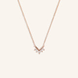 Shaded Spruce Chevron Diamond Necklace