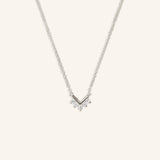 Shaded Spruce Chevron Diamond Necklace