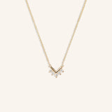 Shaded Spruce Chevron Diamond Necklace
