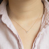 Shaded Spruce Chevron Diamond Necklace