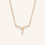 Morning Orchid White Sapphire Necklace