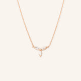 Morning Orchid White Sapphire Necklace