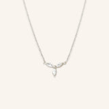 Morning Orchid White Sapphire Necklace