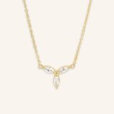 Morning Orchid White Sapphire Necklace
